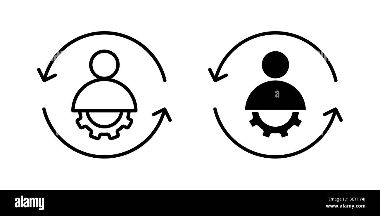 Adaptation icon set. Vector EPS 10. Stock Vector