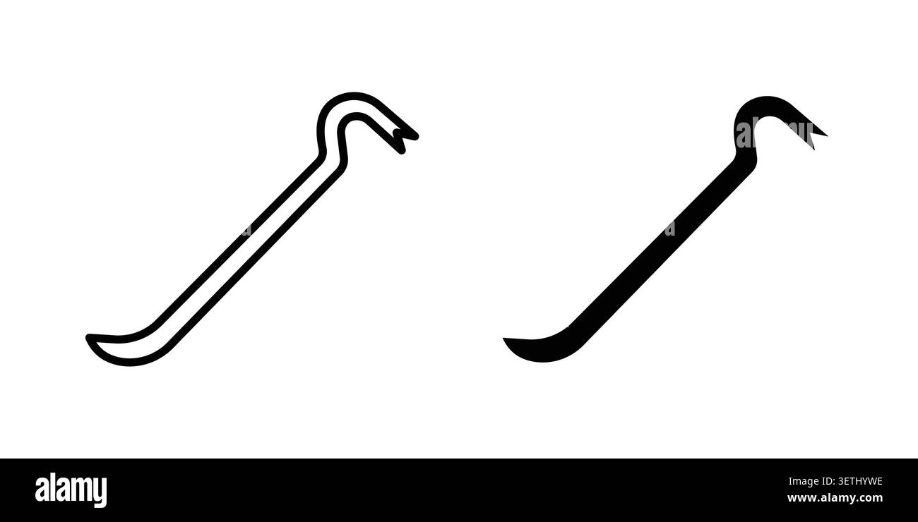 Crowbar icon set. Vector EPS 10. Stock Vector