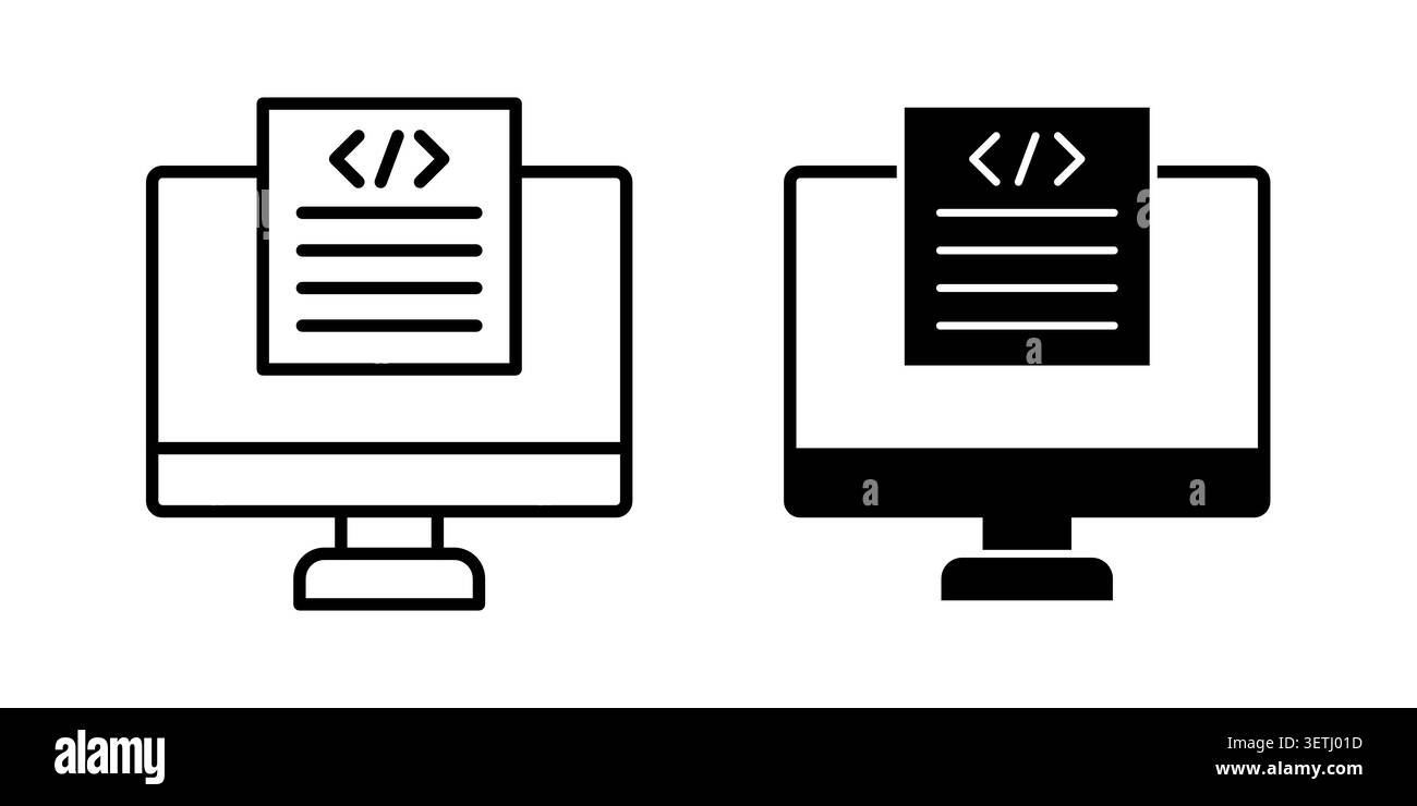 Front end icon set. Vector EPS 10. Stock Vector