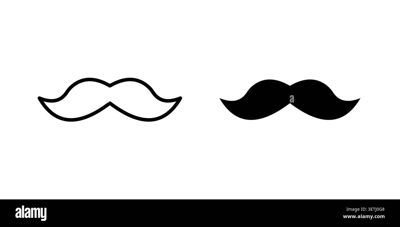 Moustache icon set. Vector EPS 10. Stock Vector