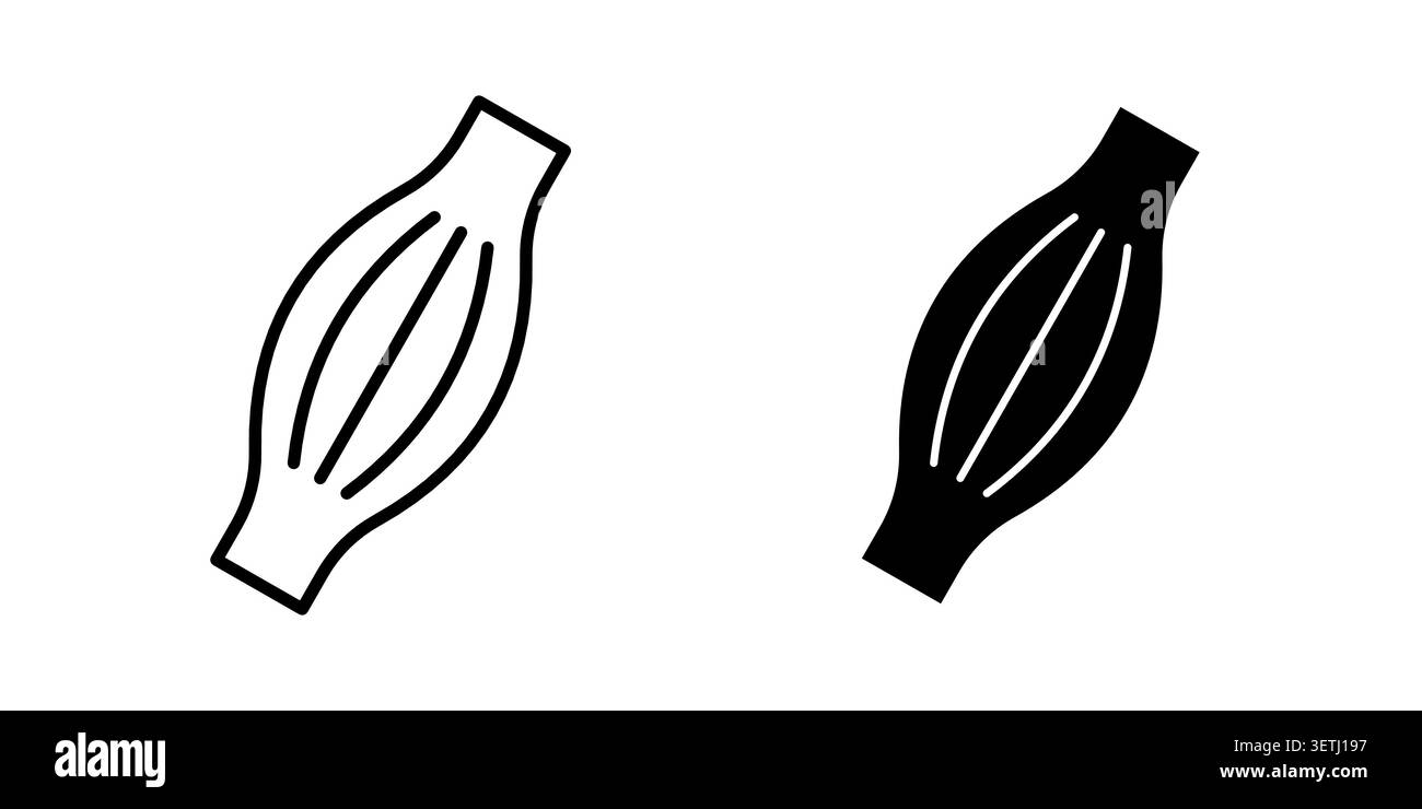 Muscle fiber icon set. Vector EPS 10. Stock Vector