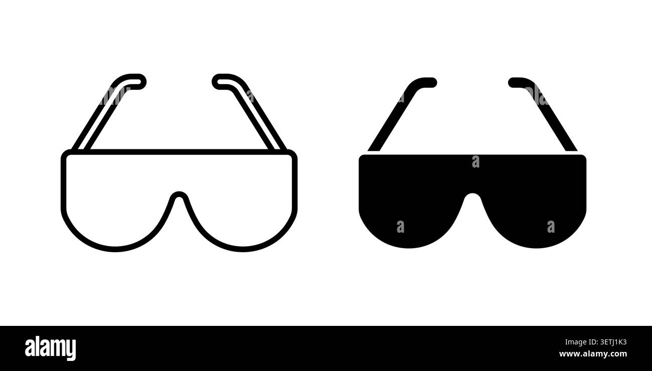 Safety glasses icon set. Vector EPS 10. Stock Vector
