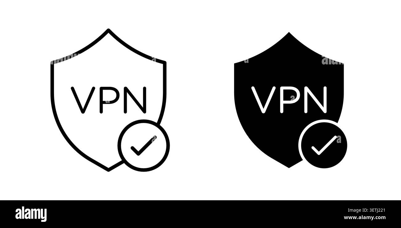Virtual private network icon set. Vector EPS 10. Stock Vector
