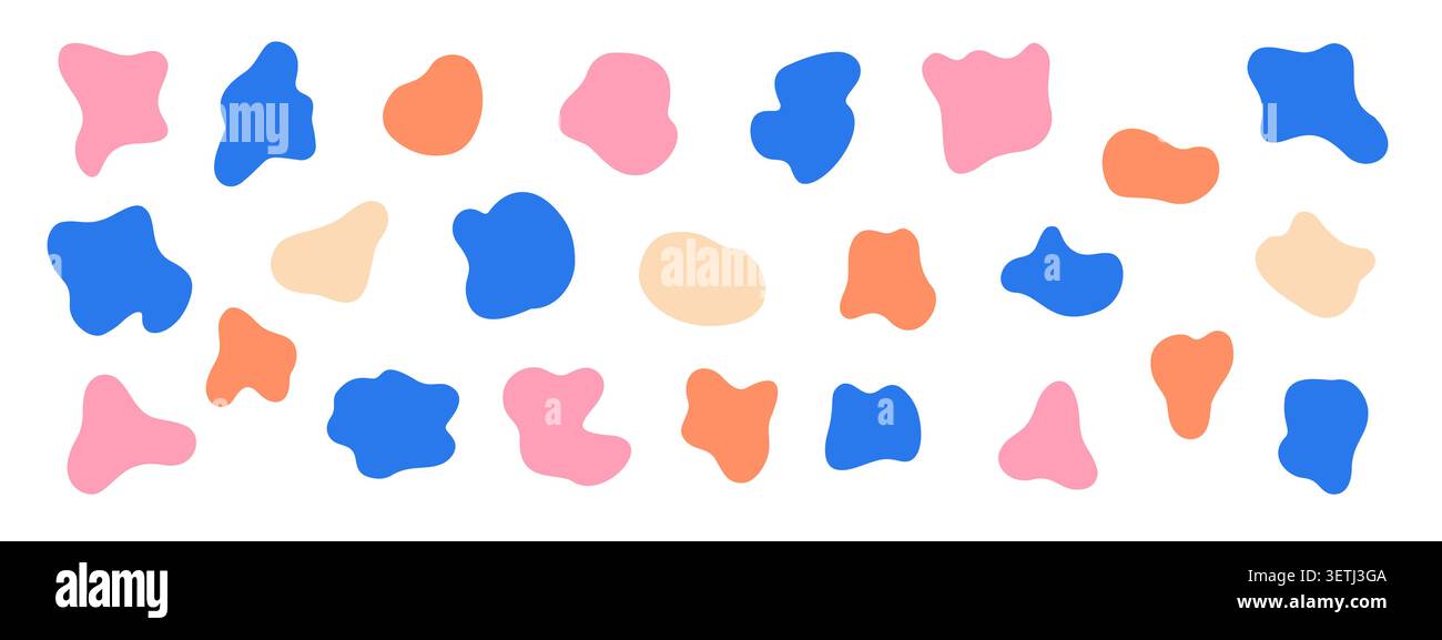 Vector colorful, abstract organic blobs. Stock Vector