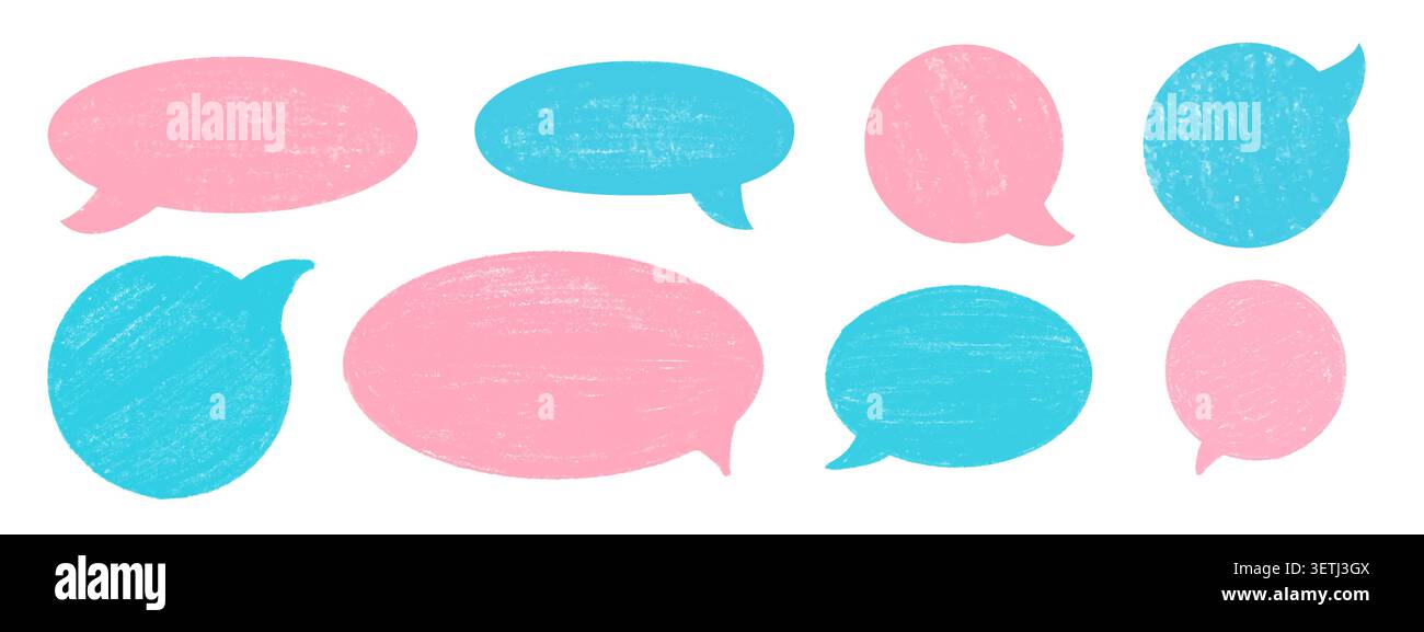 Cute dialog bubbles and speech frames. Stock Vector