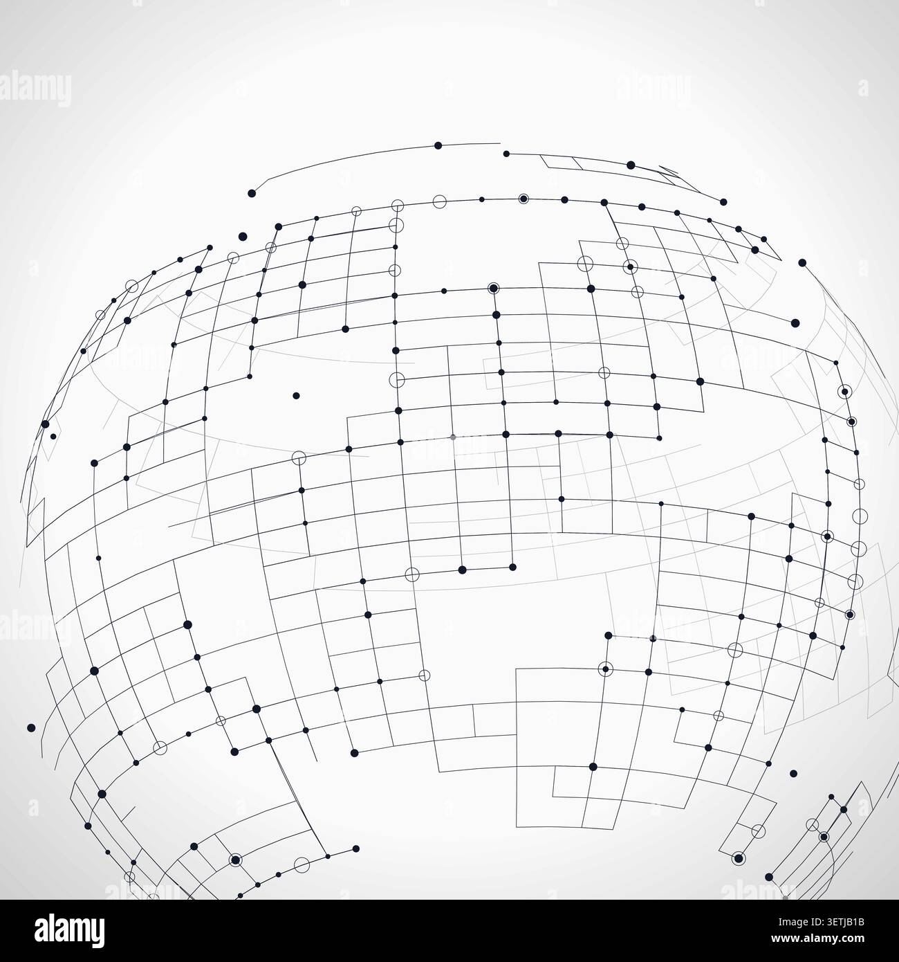 Tech Globe vector background with minimal abstract composition for microstock and commercial design projects. Stock Vector