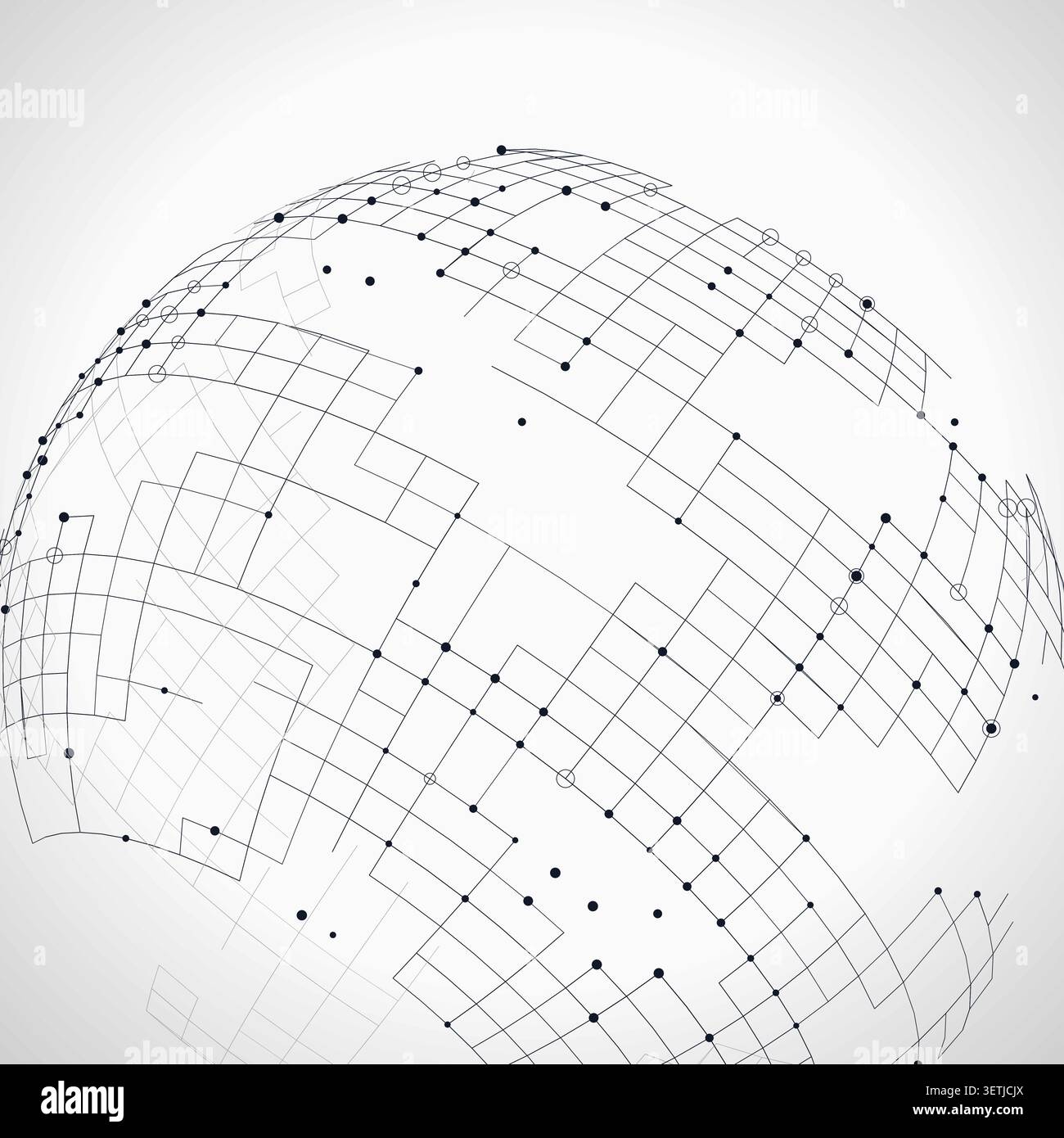 Abstract tech globe pattern with marketable vector styling for backgrounds, posters, and design templates. Stock Vector