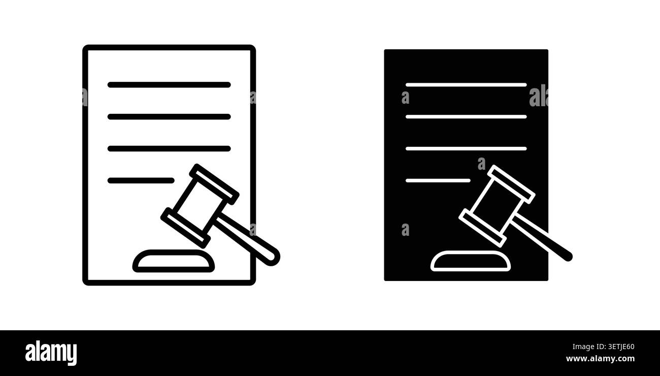 Corporative law icon set. Vector EPS 10. Stock Vector