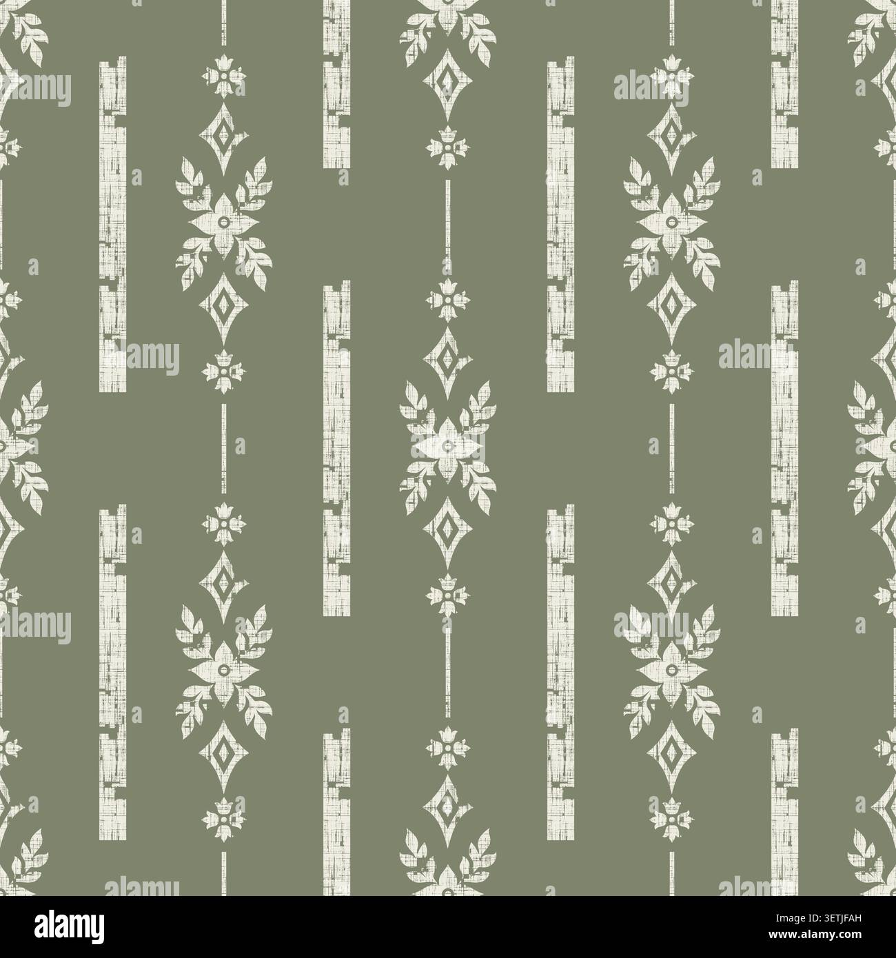 Damask modern seamless striped pattern element with harp. Vintage classical old fashioned damask ornament, seamless texture for wallpapers, textile Stock Vector
