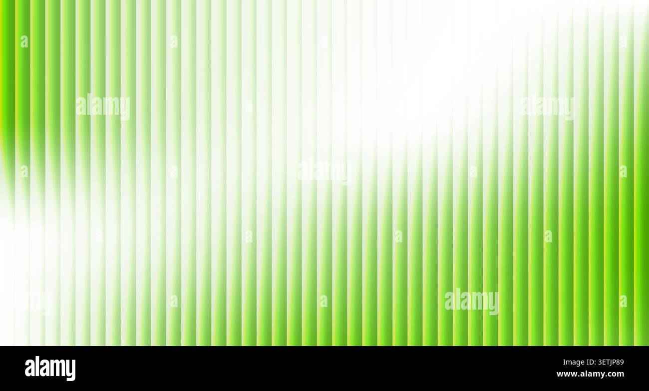 Refracted glass green gradient background, ribbed glass vibrant vector texture for banners, presentations Stock Vector