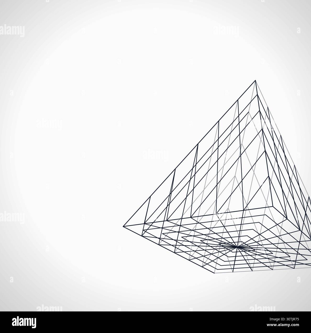 Wire Pyramid vector background with minimal abstract composition for microstock and commercial design projects. Stock Vector