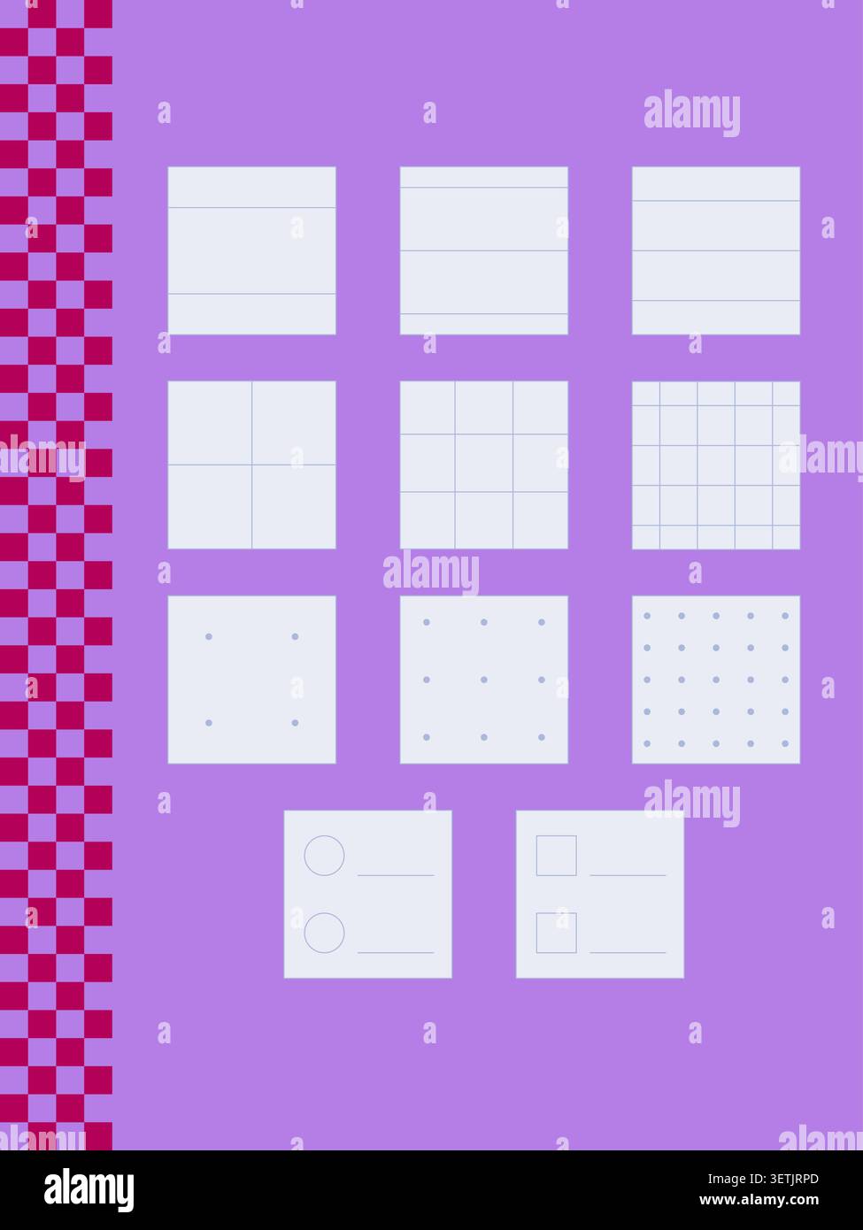 Colorful planner overview page template Stock Vector
