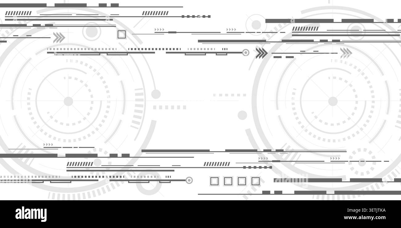 Abstract geometric technological background. Linear drawing. Vector illustration. Stock Vector