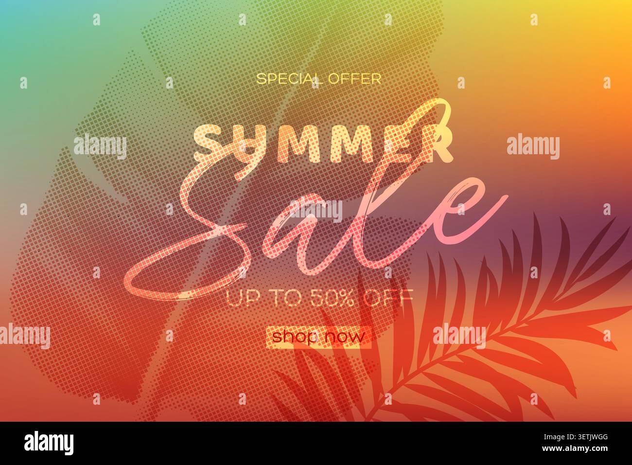 Summer Sale poster design. Stock Vector