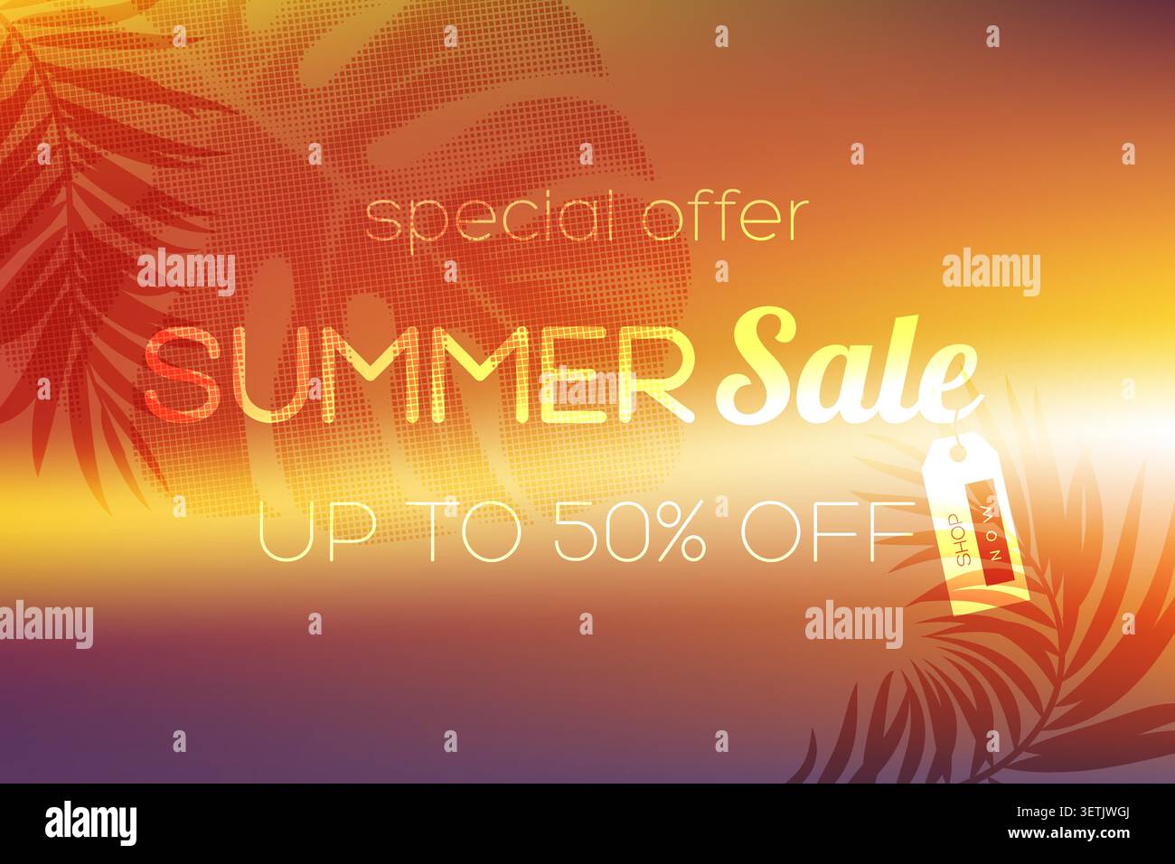 Summer Sale poster design. Stock Vector