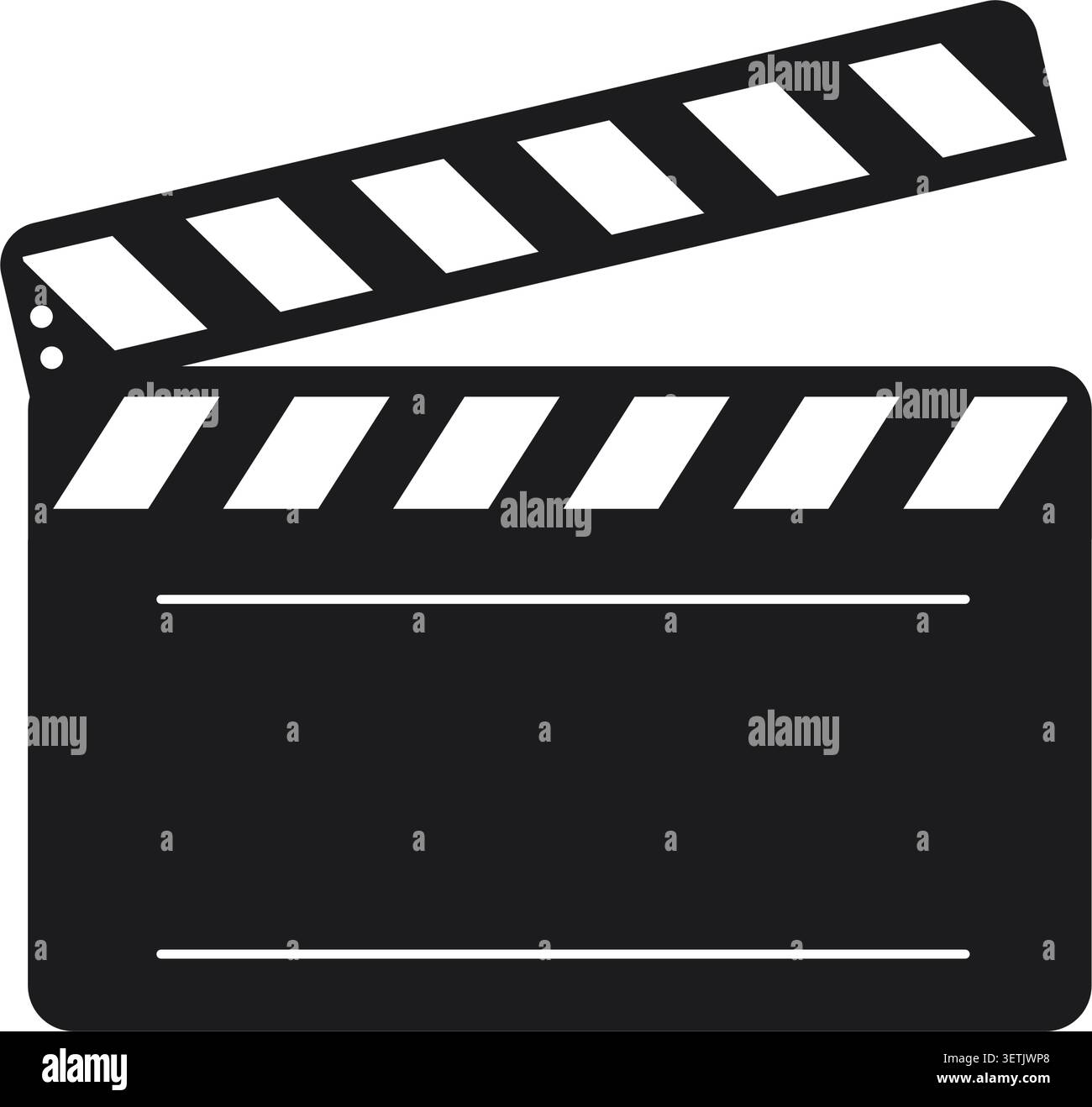 Movie Cinema Clapperboard Flat Icon for Film Production. Vector Illustration Stock Vector