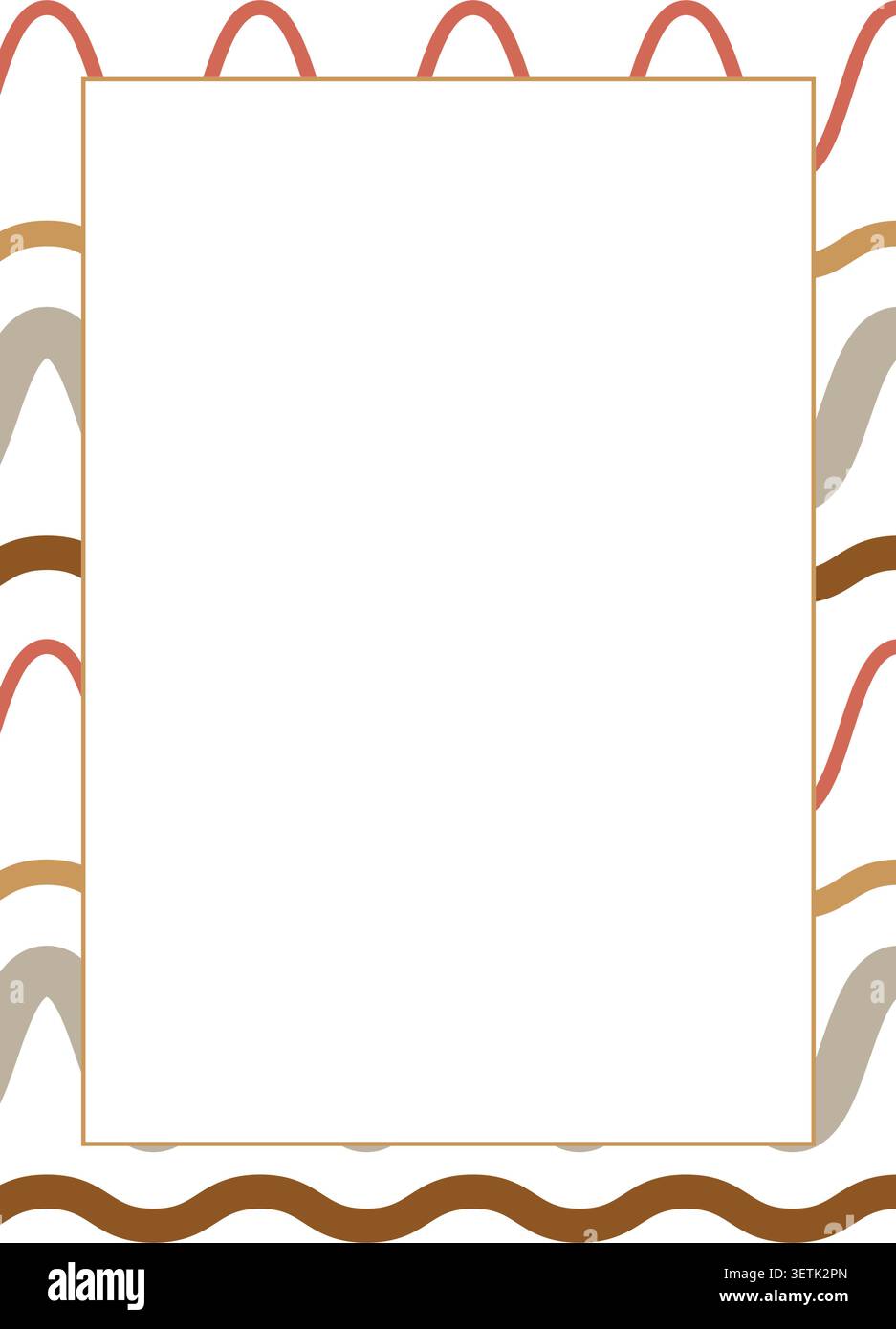 Creative wavy border frame vector illustration featuring soft abstract pattern details Stock Vector