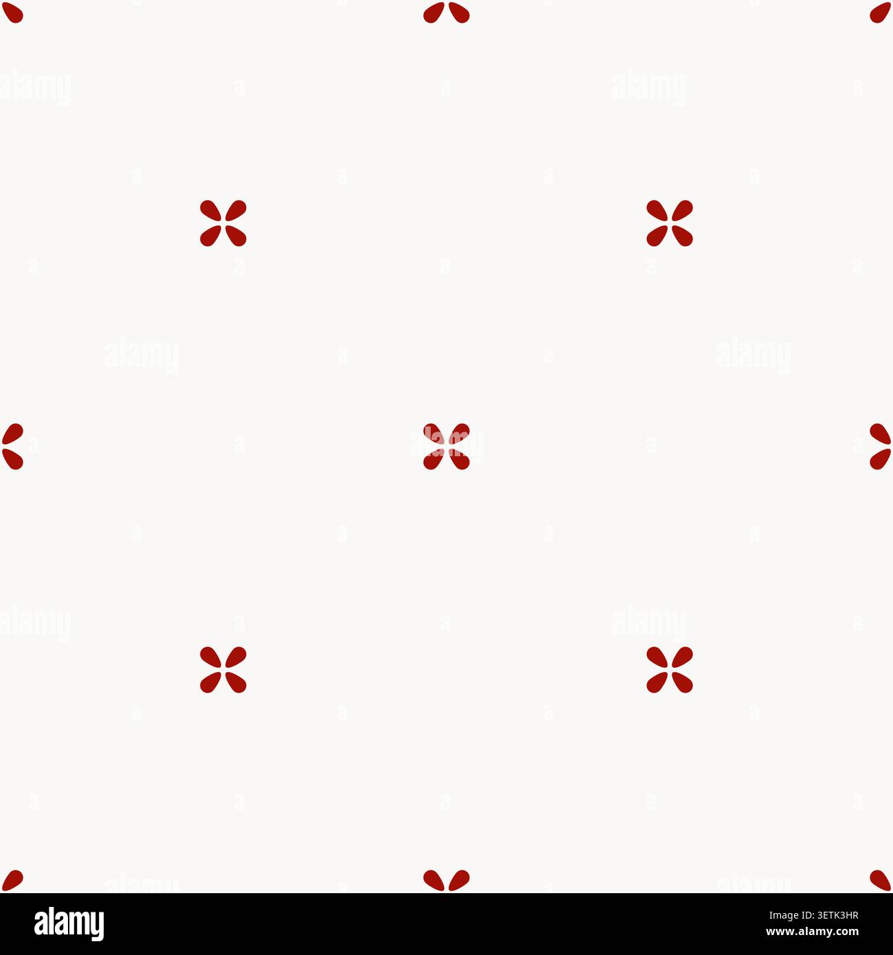 Minimalist Folk Dots seamless pattern repeat Stock Vector