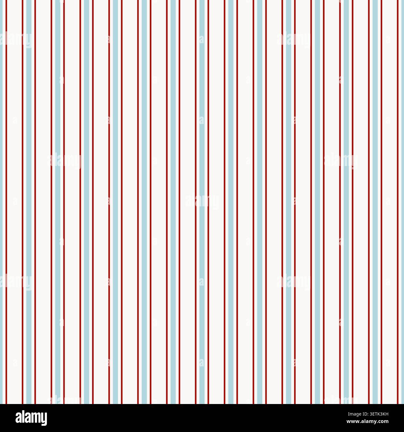 Blue Rust Nordic Ticking Stripe Stock Vector