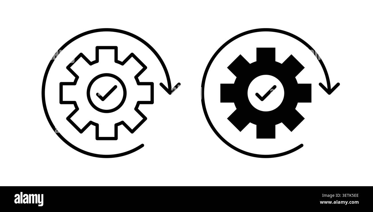 Continuous changes icon vector, illustration icon set. Stock Vector