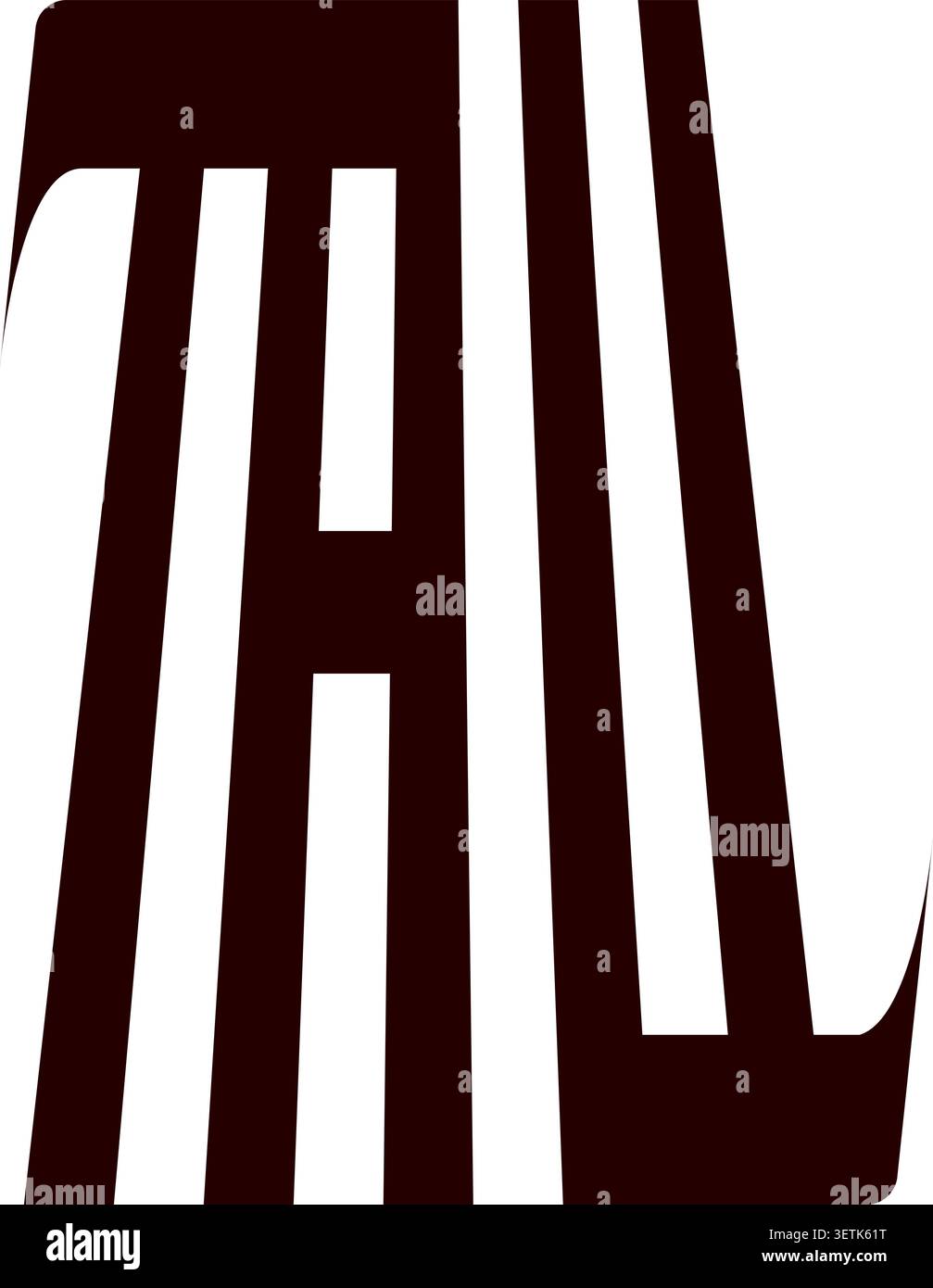 Minimal modern text logo design tall typo Stock Vector