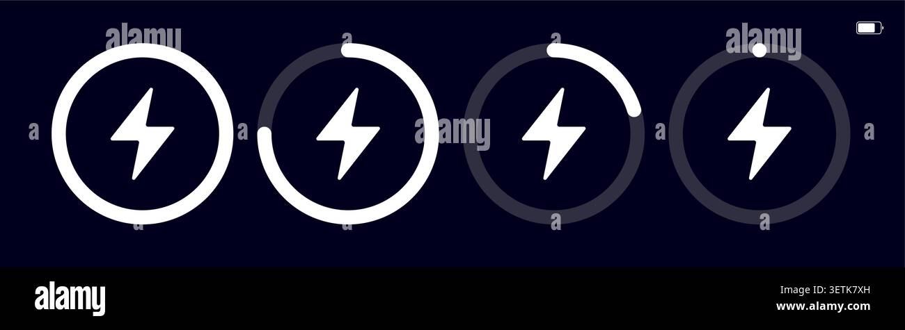 Charging battery. Power charger icon Stock Vector