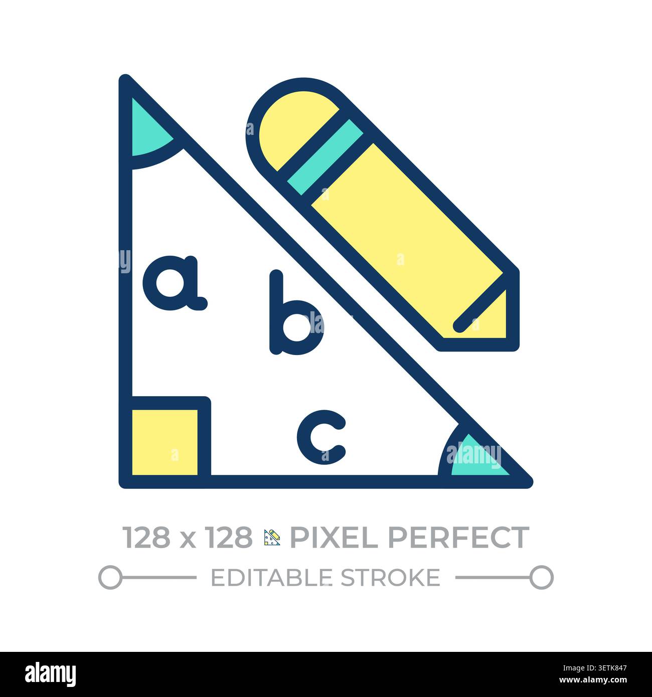 Geometry pixel perfect line color icon Stock Vector