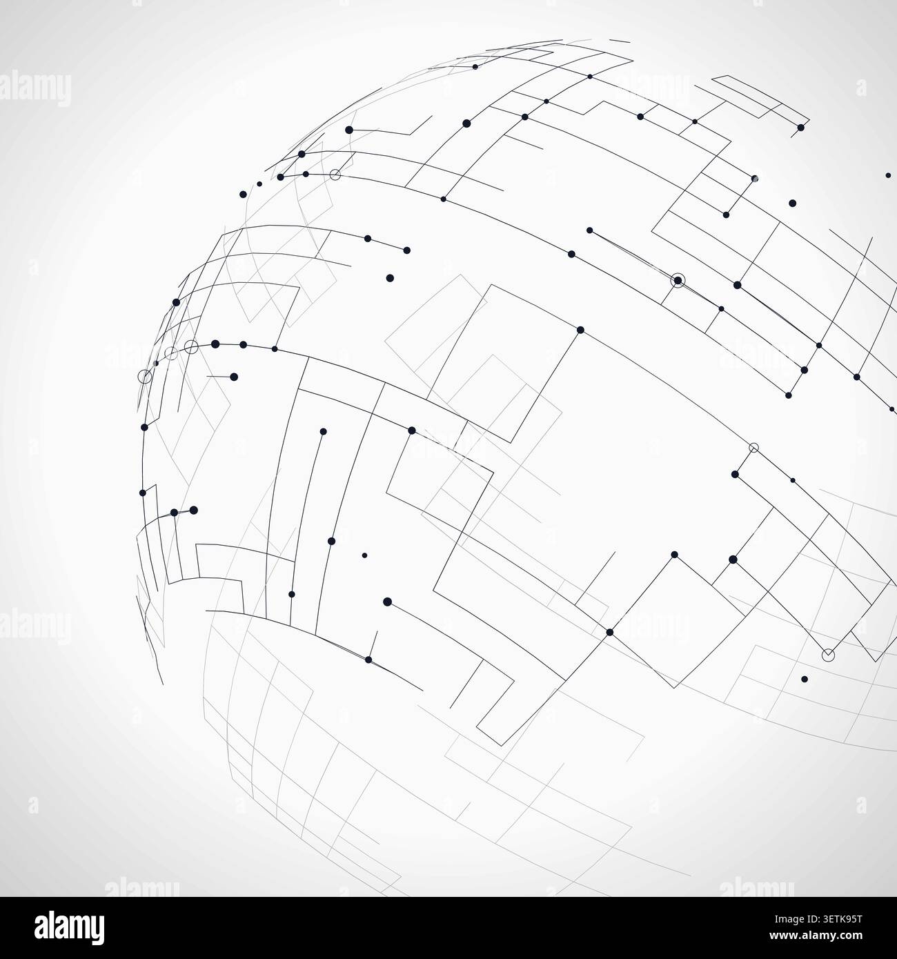 Tech Globe vector background with contemporary visual rhythm for microstock and commercial design projects. Stock Vector