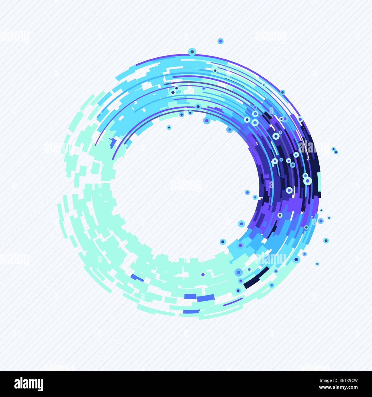 Tech Ring Segments vector background with minimal abstract composition for microstock and commercial design projects. Stock Vector