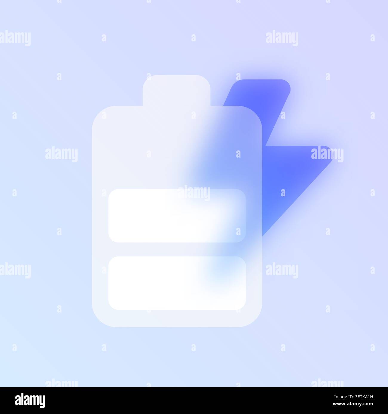 Power flash charge glassmorphism icon. Stock Vector