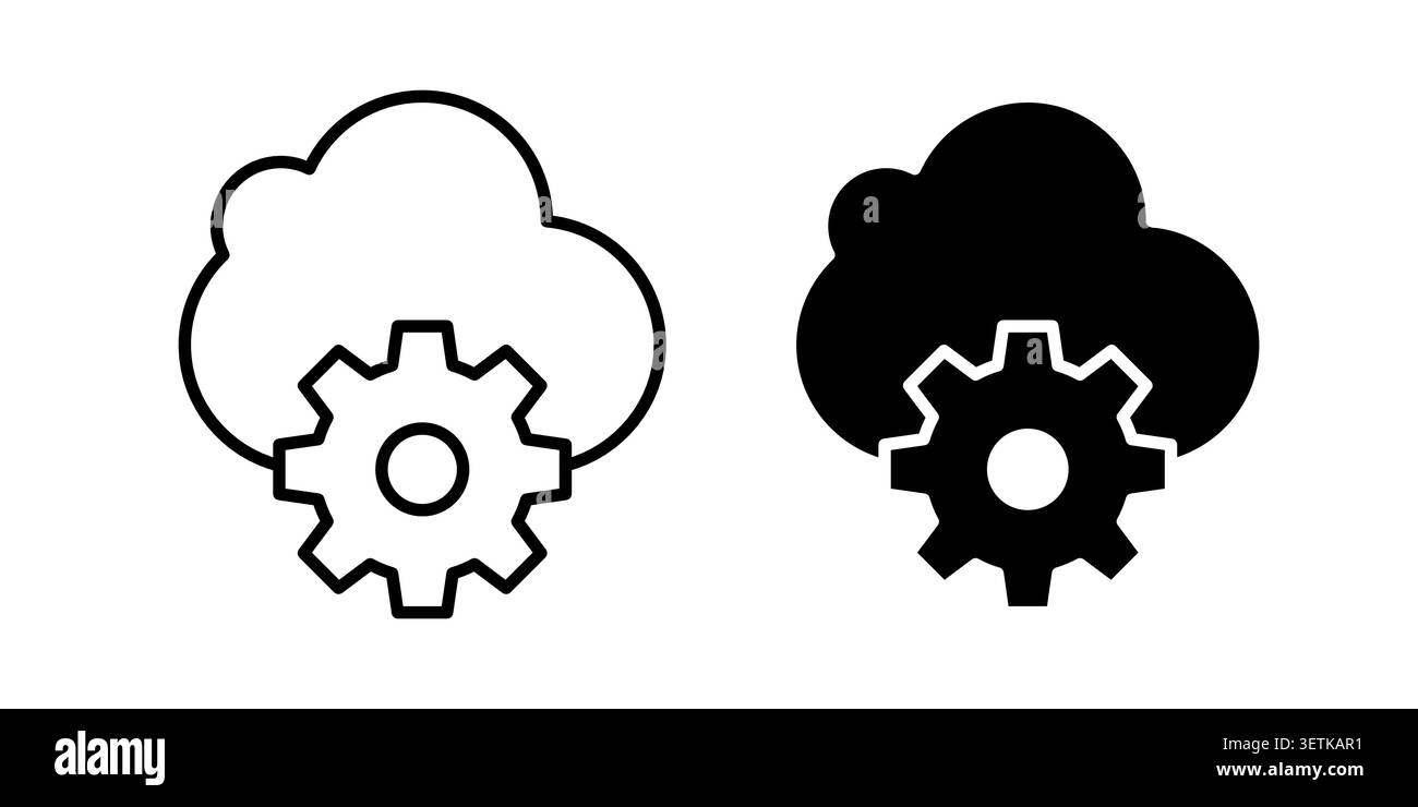 Dev ops icon vector, illustration icon set. Stock Vector