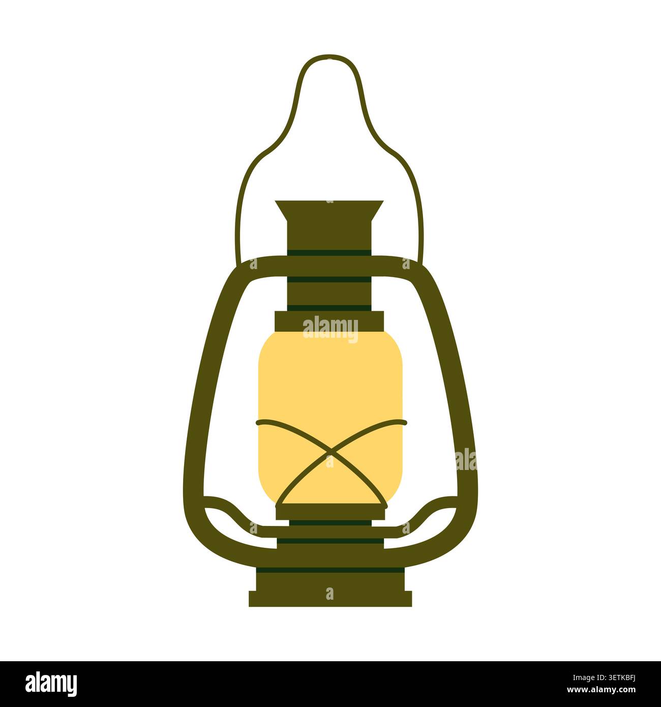 Autumn Lantern Vector Illustration Flat Stock Vector