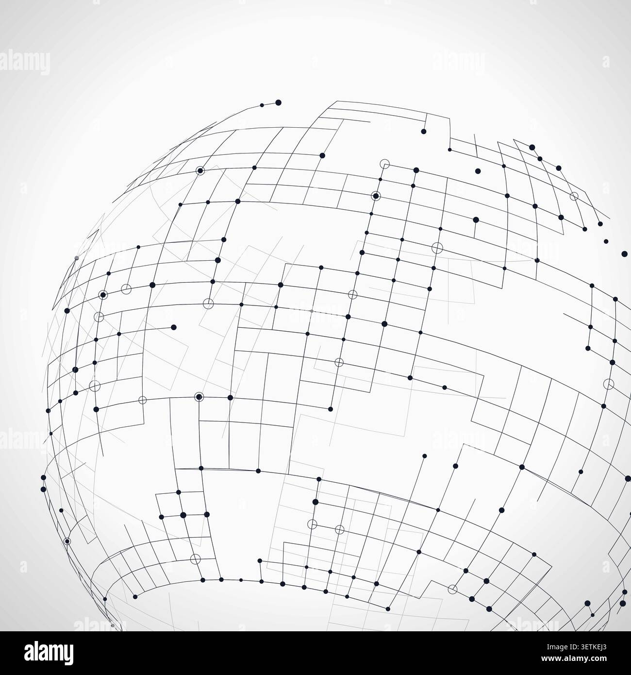 Tech Globe vector background with clean editable vector shapes for microstock and commercial design projects. Stock Vector