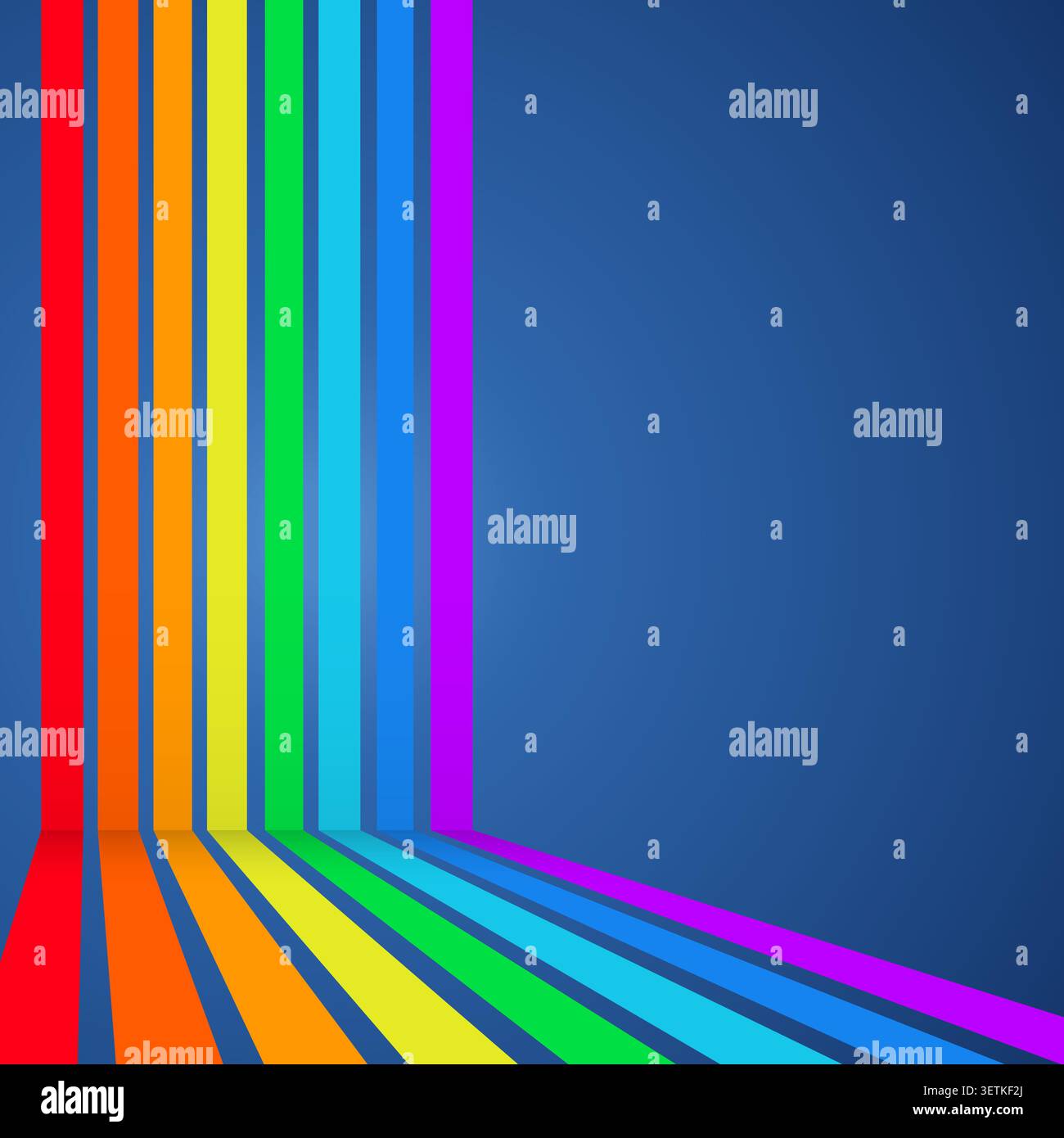 Rainbow Corner Stripes vector background with versatile graphic elements for microstock and commercial design projects. Stock Vector
