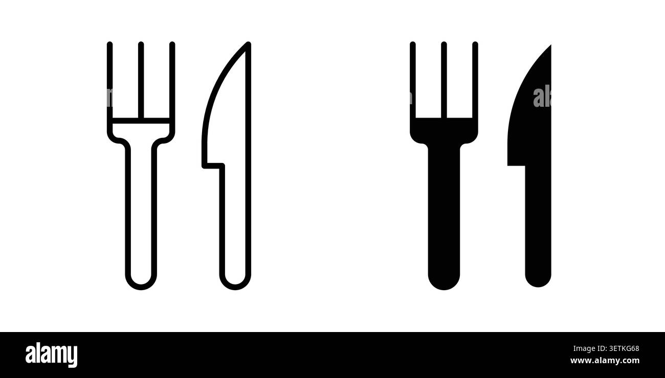 Cutlery icon Illustration Eps10 for web or app. Stock Vector