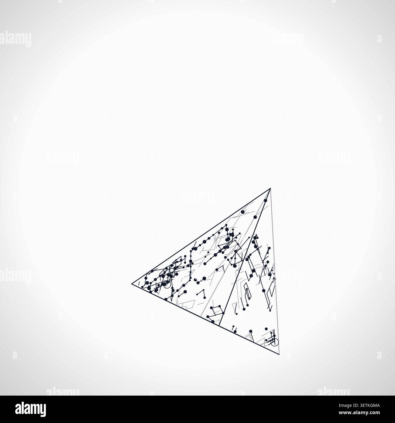 Wire Pyramid vector background with contemporary visual rhythm for microstock and commercial design projects. Stock Vector