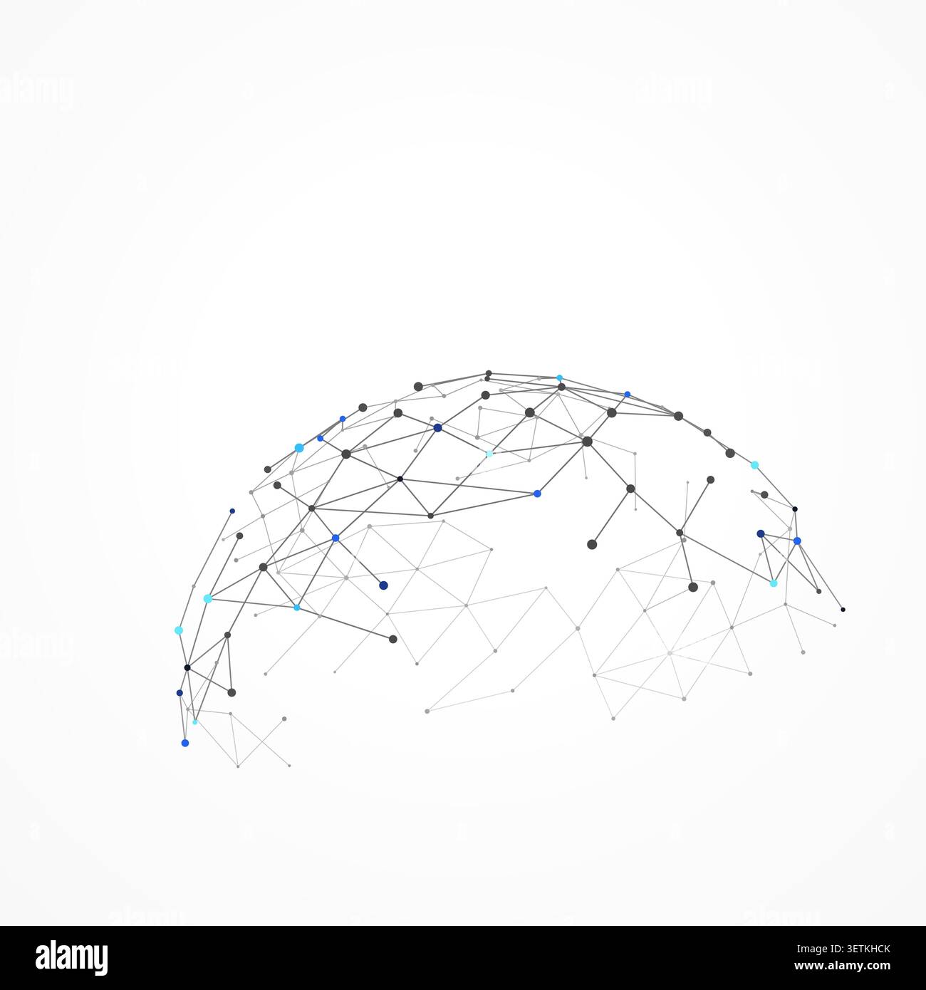 Polygonal Semi Sphere vector background with minimal abstract composition for microstock and commercial design projects. Stock Vector