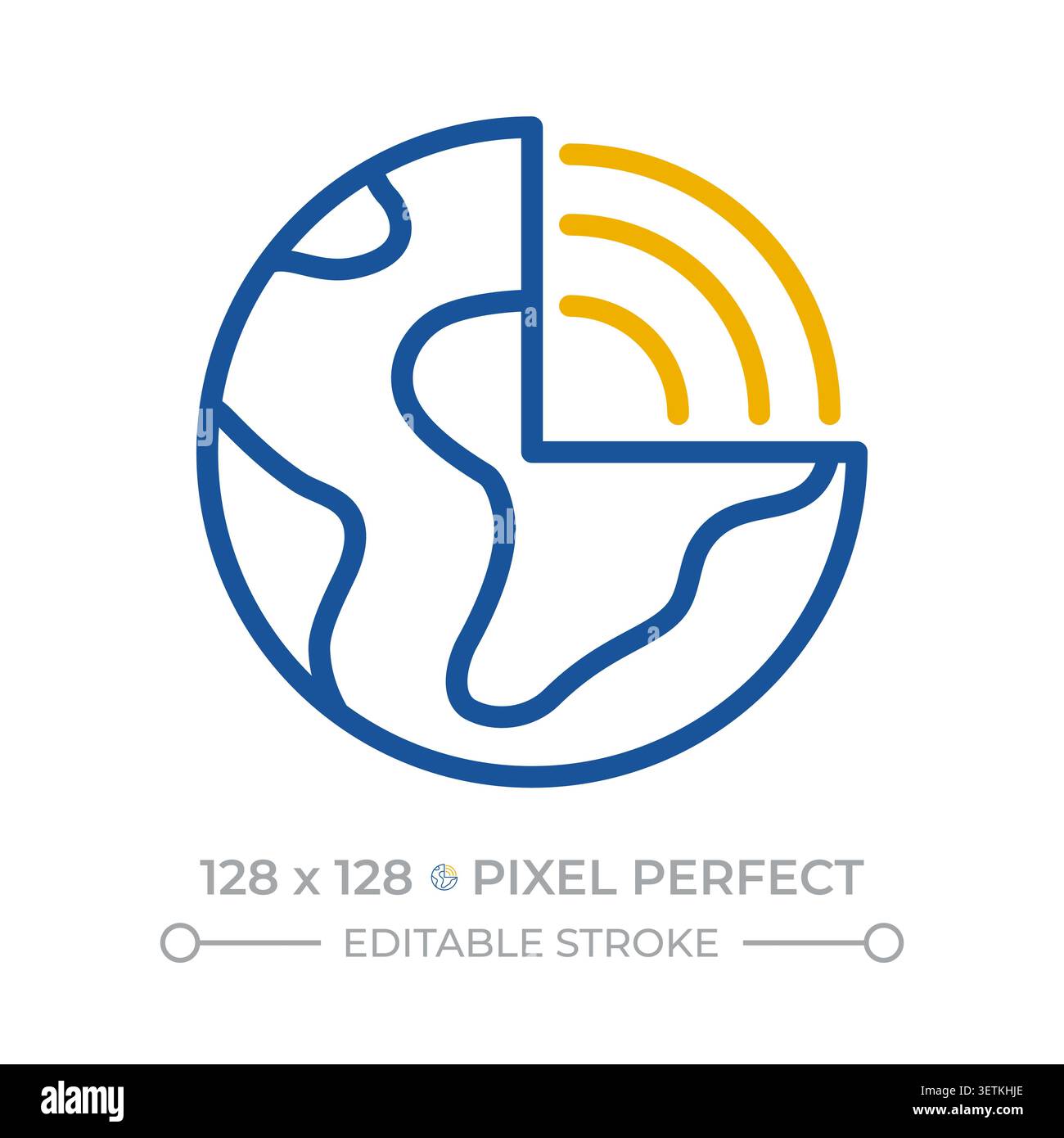 Geology pixel perfect two color line icon Stock Vector