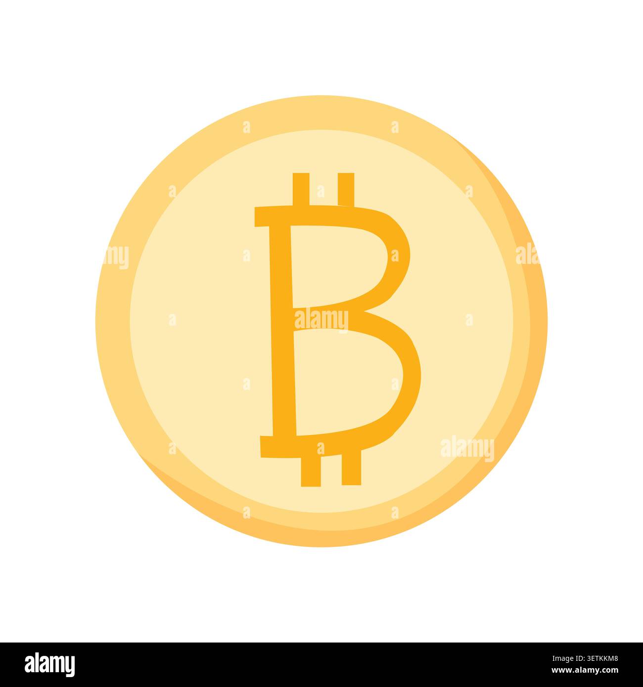 Bitcoin logo isolated on a clean background, representing cryptocurrency Stock Vector