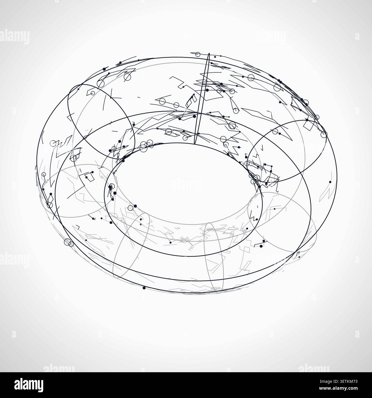 Wire Torus vector background with versatile graphic elements for microstock and commercial design projects. Stock Vector