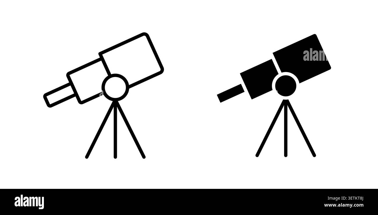 Telescope icon Illustration Eps10 for web or app. Stock Vector