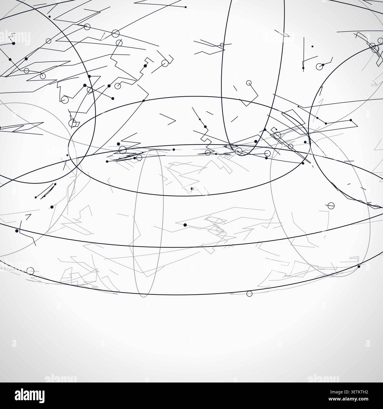 Wire Torus vector background with balanced copy space for microstock and commercial design projects. Stock Vector