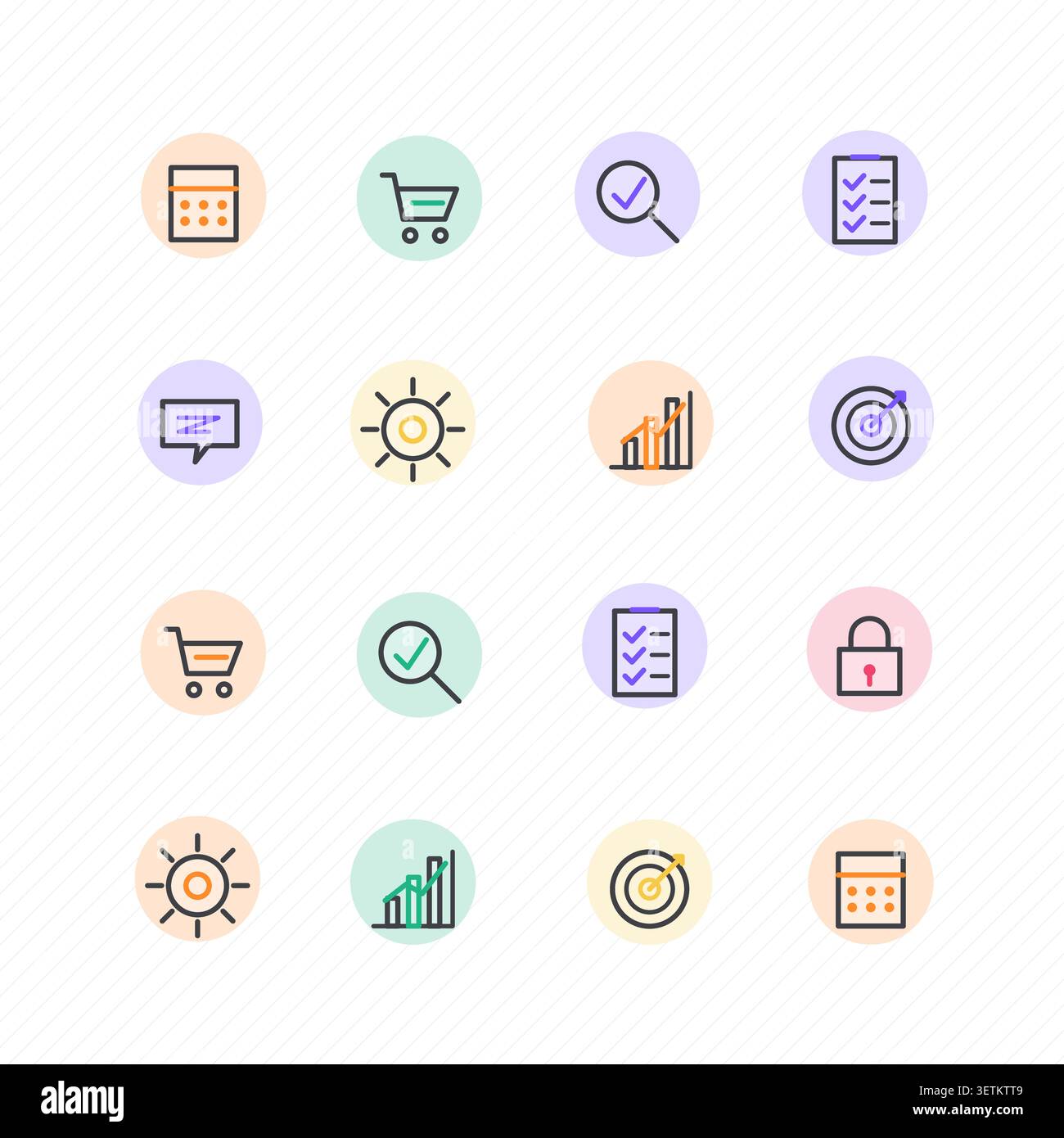 Icon Sets vector background with balanced copy space for microstock and commercial design projects. Stock Vector
