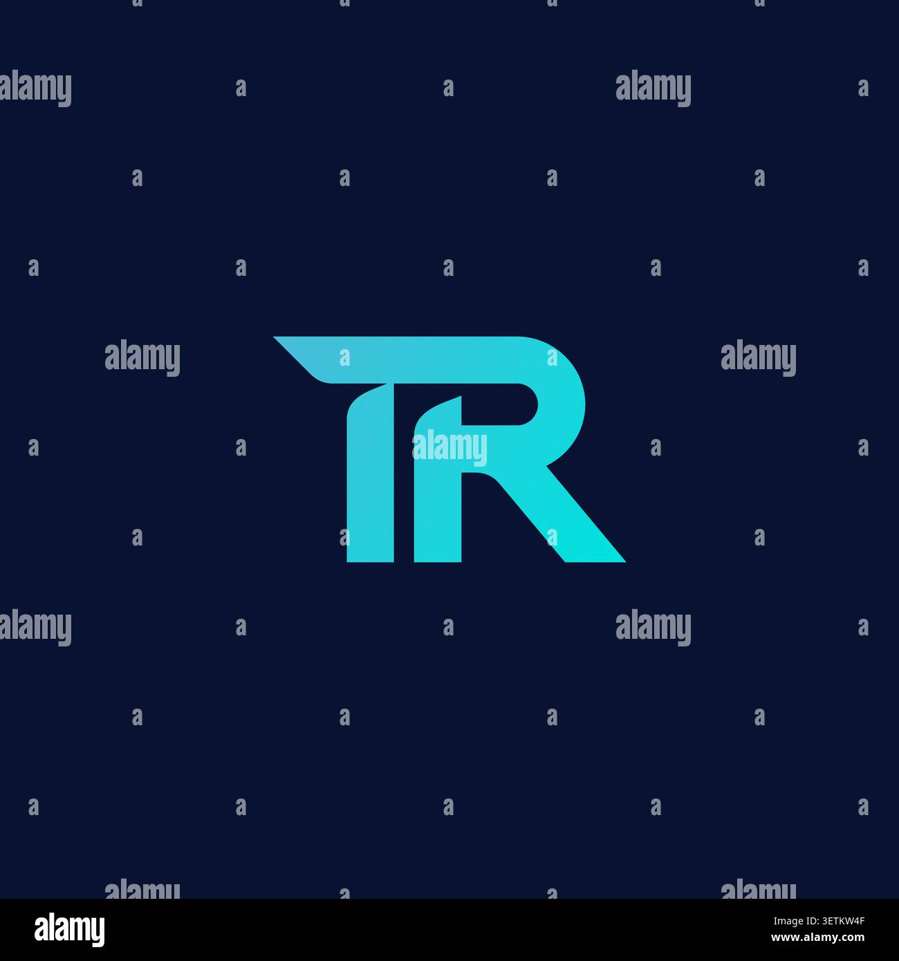 Letter TR Logo Design vector. TR Initial Logo Stock Vector