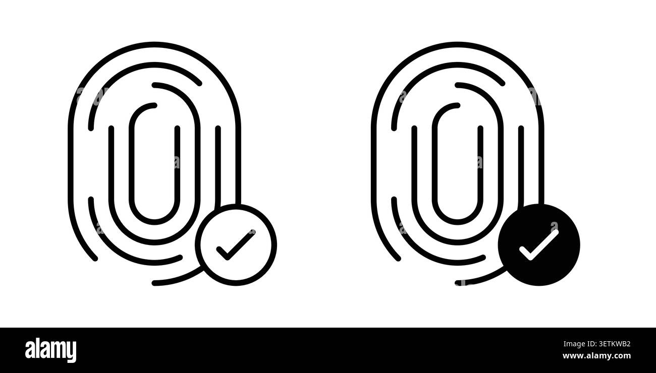 Biometric security icon vector, illustration icon set. Stock Vector