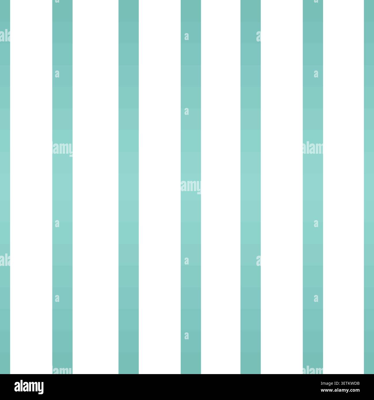 Seamless turquoise and white striped pattern Stock Vector