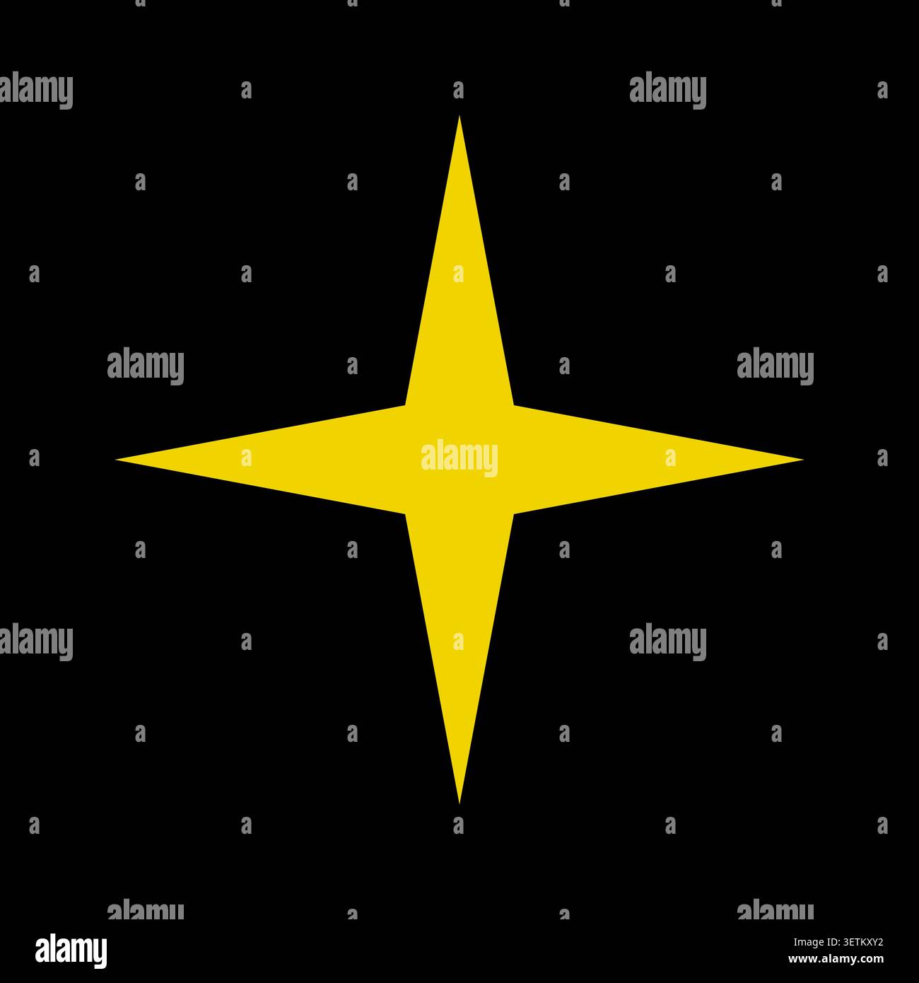 Geometric sparkle star icon vector design element. Stock Vector