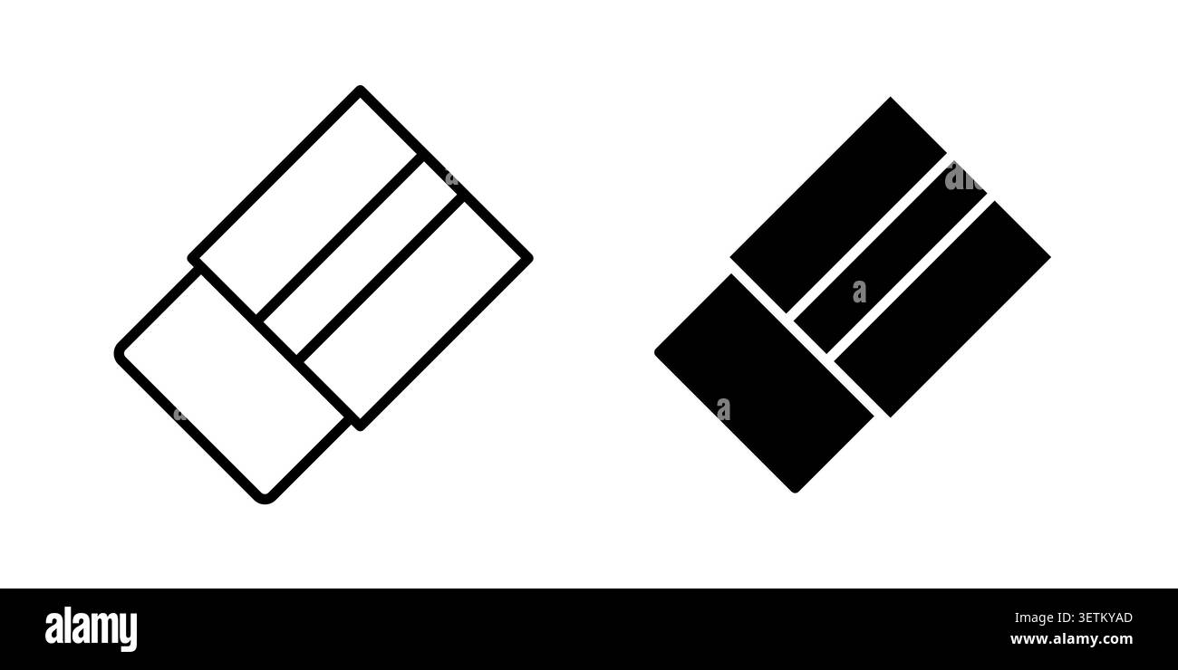 Eraser icon Illustration Eps10 for web or app. Stock Vector