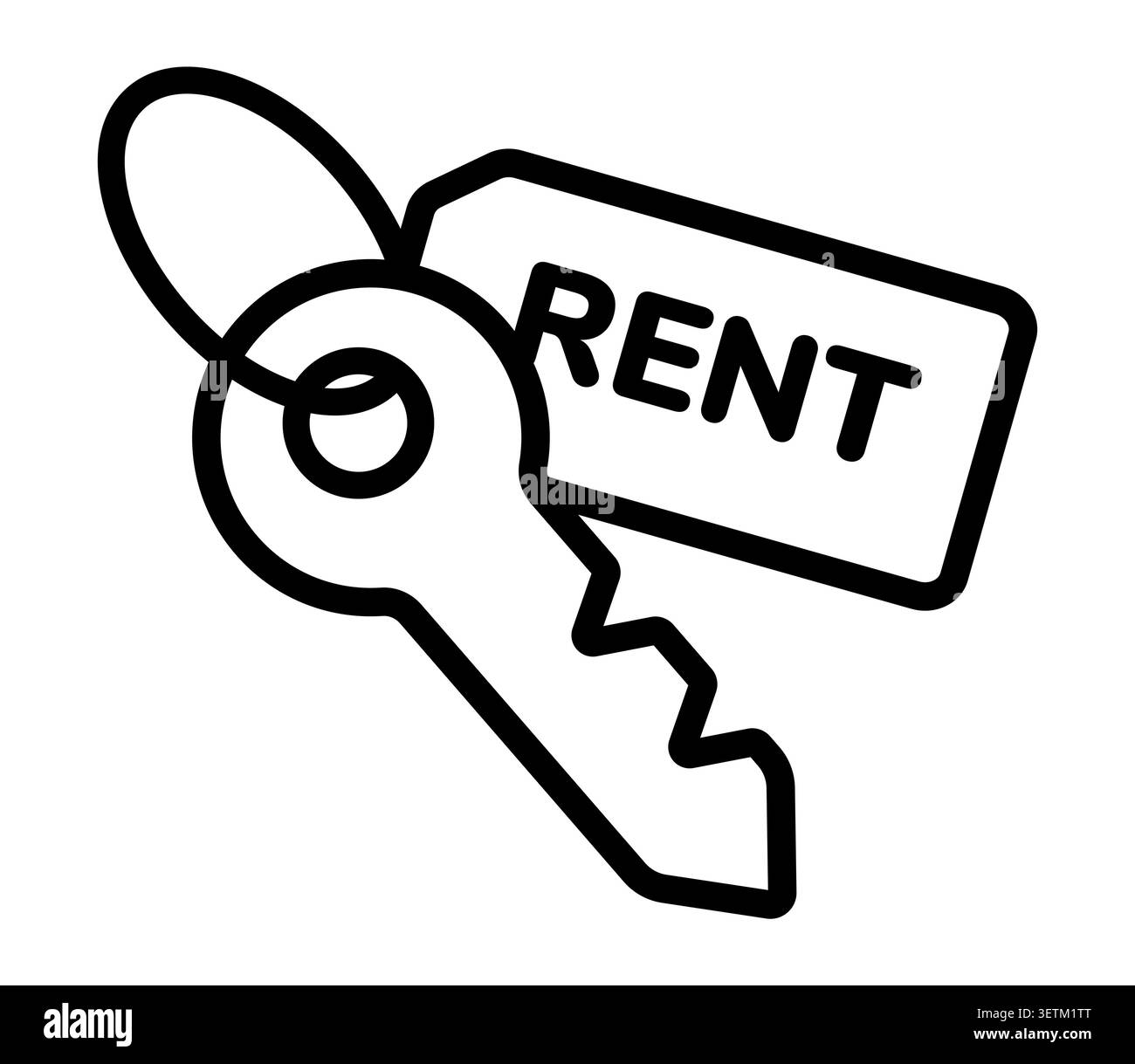 Minimalist white key outline icon hi-res stock photography and images ...