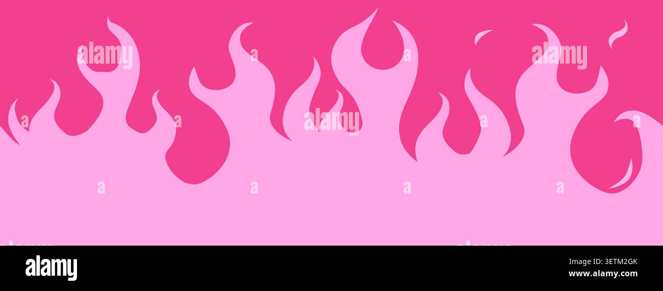 Pink tribal flame seamless pattern with gothic valentine elements Stock Vector